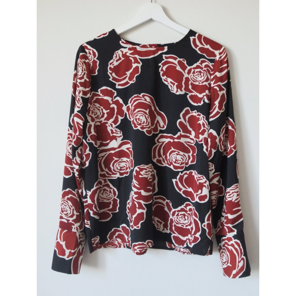 Who What Wear Silky Floral Blouse